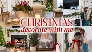 DECORATING MY HOUSE FOR CHRISTMAS🎄 Living room decorating ideas w Traditional Christmas decorations [upl. by Saul]