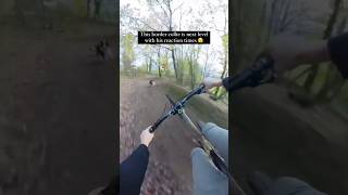 Border Collie amp Cyclist 😮🤯 bordercollie mountainbike dogtraining [upl. by Windham]