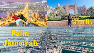 Palm Jumeirah Dubai  Atlantis  Monorail  Palm View  Dubai Trip  Dubai Vlog [upl. by Kemme951]