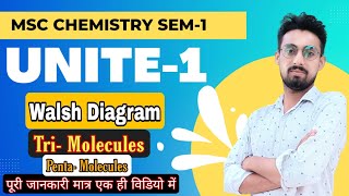 Walsh Diagram Tri Molecules amp Penta Molecules Msc Chemistry Sem1 Inorganic Unite1 by Krishana [upl. by Joris]