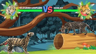 Clouded Leopard vs Ocelot [upl. by Itsuj]