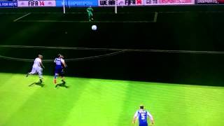 Islam Slimani Sporting Lisbon Fifa 14 Goal 1 [upl. by Ahsener]