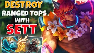 How Sett Obliterates Cowardly Ranged Top Laners In Style [upl. by Cai866]