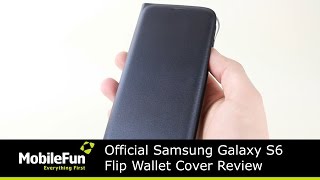 Official Samsung Galaxy S6 Flip Wallet Cover Review [upl. by Gnehc690]