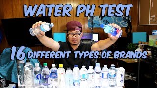 16 BRANDS WATER pH TEST EXPERIMENT 2017 [upl. by Nairahcaz]