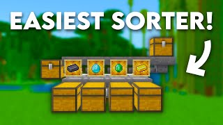 Minecraft EASY Automatic Sorting System in Bedrock 120 MCPEXboxPS4Nintendo SwitchWindows10 [upl. by Aiuhsoj]