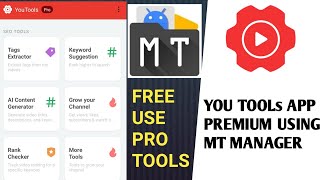 YOUTOOL APP PREMIUM BYPASS MT MANAGER  YOU TOOLS PRO [upl. by Nidla]