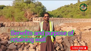 retaining wall purpose  benefits of retaining wall  purpose of retaining wall  stone working [upl. by Kylila728]