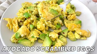 Avocado Egg Scramble  best 5minute keto breakfast recipe [upl. by Joao]