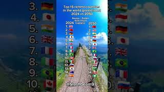 Top 15 richest countries in the world 2024 vs 2050 gdp map mapping geography [upl. by Sirrot]