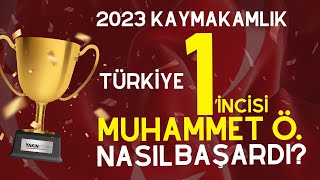 2023 KAYMAKAMLIK SINAVI TÜRKİYE 1İNCİSİNİN BAŞARI HİKAYESİ [upl. by Anirtek]