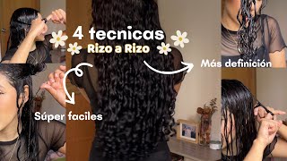 4 Técnicas de definición RIZO A RIZO ➿✨ DEMASIADO FACILES  Nicol Sánchez [upl. by Nuahsel350]