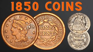 Coins Of 1850 Numismatic Grading Details amp History [upl. by Lesde983]