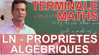 Logarithmes népériens  propriétés algébriques  Cours  Maths terminale  Les Bons Profs [upl. by Heringer]