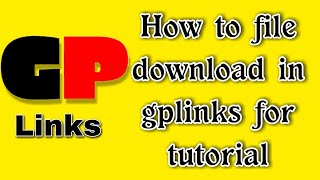 How to download gplinks file  Tamil [upl. by Arrakat]