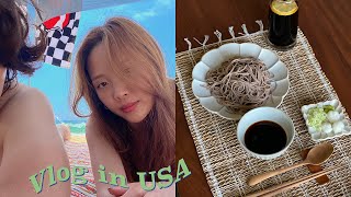 미국일상  처음으로 미국 바다에서 피크닉🏖 일주일치 집밥 신랑이해준밥 샐러드레시피 그릇 Vlog [upl. by Kurr]