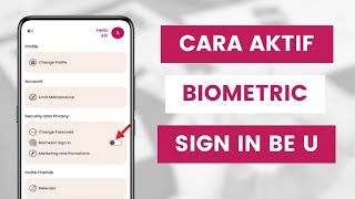 Cara Aktifkan Log Masuk Biometrik Be U by Bank Islam App l Activate Biometric Sign In [upl. by Nalyt]