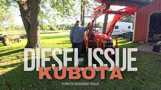 Trying To Fix Kubota Diesel Issue  Kubota LA525 Running Rough  Diesel Tractor Issues [upl. by Skardol680]