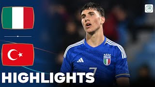 Italy vs Turkey  Highlights  U21 Euro Qualification 26032024 [upl. by Yanehs5]