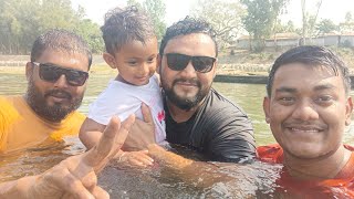 SWIMMING IN THE RIVER WITH FAMILY IN SUMMER 🌞 familyvlogs riverswimming trendingvideo vlogvideo [upl. by Hittel]