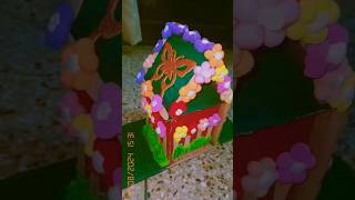 ✨Beautiful cardboard house craft 🏡 house craft short [upl. by Letnwahs]