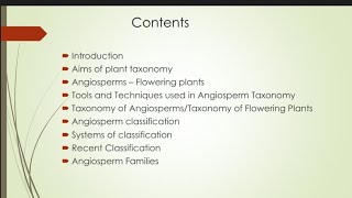 Taxonomy Of Angiosperms  Introduction  Aims Of Taxonomy Angiosperms Classification etc [upl. by Enitsirt]