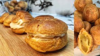 Profiteroles  Caramel Cream Profiteroles recipe  Caramel Cream  Paradise Feast [upl. by Bullivant108]