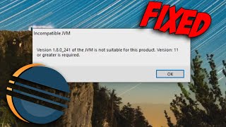 Eclipse  How to fix Version of the JVM is not suitable for this product 2024 [upl. by Maiocco172]