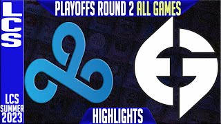 C9 vs EG Highlights ALL GAMES  LCS Summer 2023 Playoffs Upper RND 2  Cloud9 vs Evil Geniuses [upl. by Timothy]