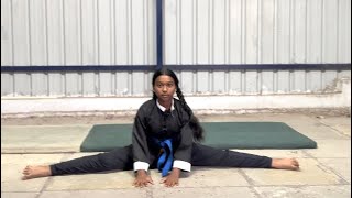 Kungfu strong girl pratice punches workoutboxingufcteakwandokaratemixmartialartsmmayout🥊💪🏿🥊💪🏿 [upl. by Atyekram]