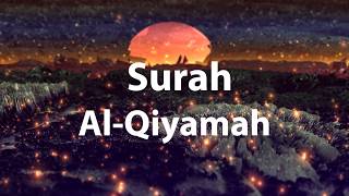 Surah Al Qiyamah Mishary al afasy Heart Melting English translation and Transliteration [upl. by Dahc]