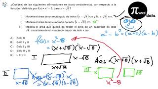 Pregunta 32 modelo PSU DEMRE 2019 matemática [upl. by Enneiluj]