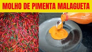 😋PIMENTA MALAGUETA  COMO FAZER MOLHO DE PIMENTA MALAGUETA  MOLHO DE PIMENTA ARDIDO [upl. by Ehttam]