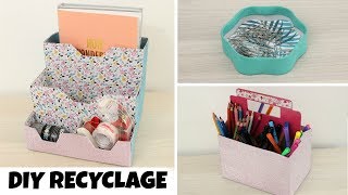 DIY RECYCLAGE  3 rangements pour le bureau [upl. by Barncard]