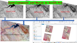 How to create Band Composite and Mosaic using Landsat 8 Data in ArcGIS Pro [upl. by Rexana215]