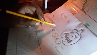 ♡ Asmr ♡ drawing a pumpkin Halloween on a Rainy night Relaxation  No Talking [upl. by Salamone438]