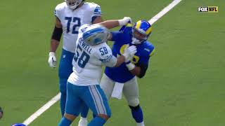 Aaron Donald scrap with Penei Sewell after play [upl. by Orelia820]