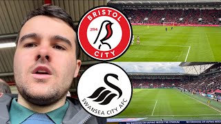 BRISTOL CITY 10 SWANSEA CITY  EMBARRASSING PERFORMANCE  MATCH VLOG [upl. by Dabbs]