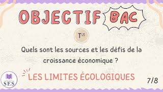 BAC Cours croissance économique  Les limites écologiques de la croissance [upl. by Rubia]