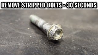 HOW TO Remove Stripped Bolts in LESS THAN A MINUTE [upl. by Akerdnahs]