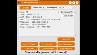 Simple AI Name Generator v50 Windows Tool for Creating Unique Identities [upl. by Llien693]