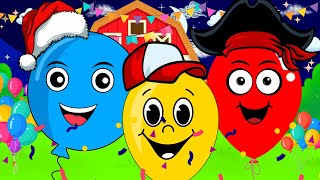 🎈 Balloon Flying Rhyme  New Baby Balloon Rhyme  Balloon Dance And Flying Song balloon kidssongs [upl. by Oconnor]