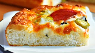 Best Sicilian Pizza Recipe  Crispy Sheet Pan Pizza  Homemade Pizza Recipe  How to make pizza [upl. by Rosamund]