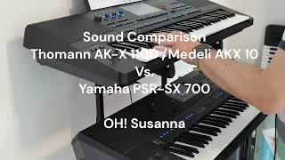 Sound Comparison  Thomann AKX 1100  Medeli AKX 10 Vs Yamaha PSRSX 700  Oh Susanna [upl. by Eldreda]