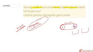 How many metallic ores are concentrated by magnetic separation method from the given ores [upl. by Ejrog176]