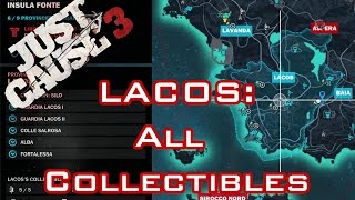 Just Cause 3  LACOS All Collectibles  INSULA FONTE [upl. by Bethena]