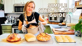 My Easy GUIDE To Making Foolproof SOURDOUGH BREADS  BAKE WITH ME [upl. by Ecnaled]