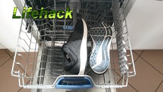 Turnschuhe  Sneaker in der Spülmaschine reinigen  Schuhe im Geschirrspüler richtig waschen [upl. by Moorefield281]