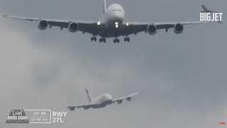 London Heathrow Airport 27L Overhead Arrivals [upl. by Proctor657]