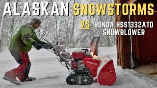 IS IT WORTH THE PRICE TAG The 2024 Honda HS1332ATD Snowblower in Action after a Snowstorm in Alaska [upl. by Culhert]